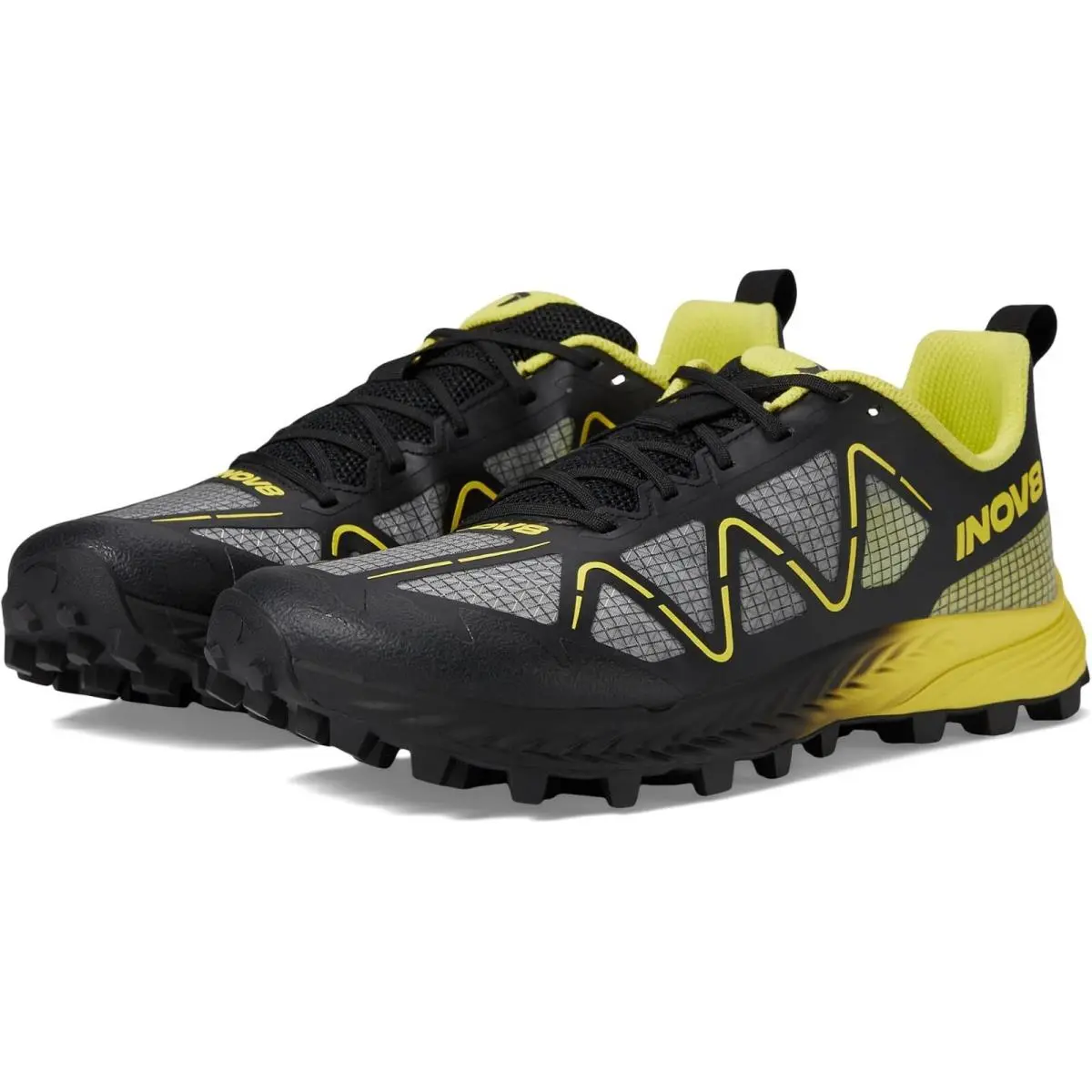 inov-8 D5490 Mens Black/yellow Mudtalon Speed Running Shoes Size 11 M