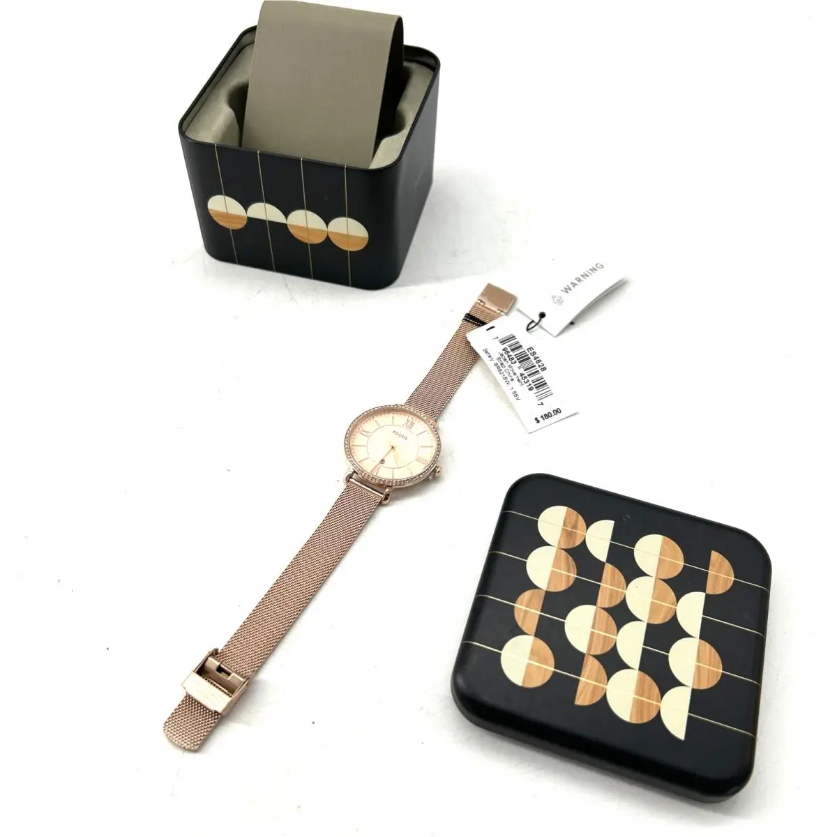 Women`s Quartz Rose Gold Mesh Watch 36mm ES4628 by Fossil