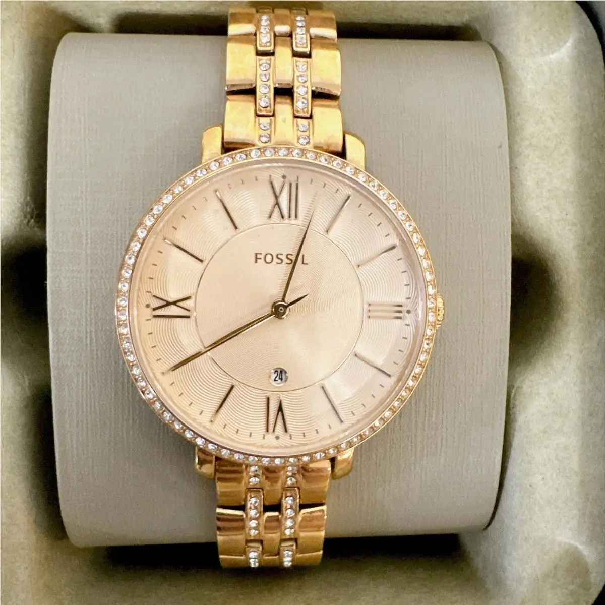 Jacqueline Rose Gold Stainless Steel Watch Model ES3546 by Fossil