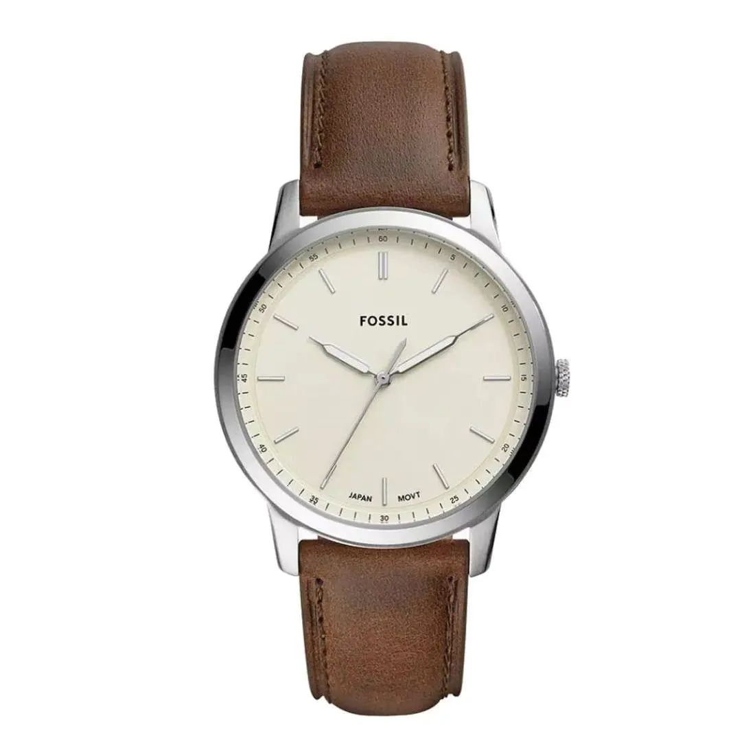 Fossil Minimalist Men`s Cream Dial Quartz Watch FS5439