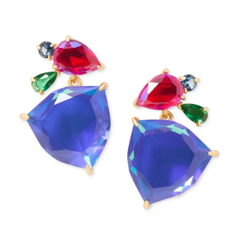 NY Shine Me Up Double Drop Earrings KJ389-960 Cubic Zirconia GBO3150 by Kate Spade