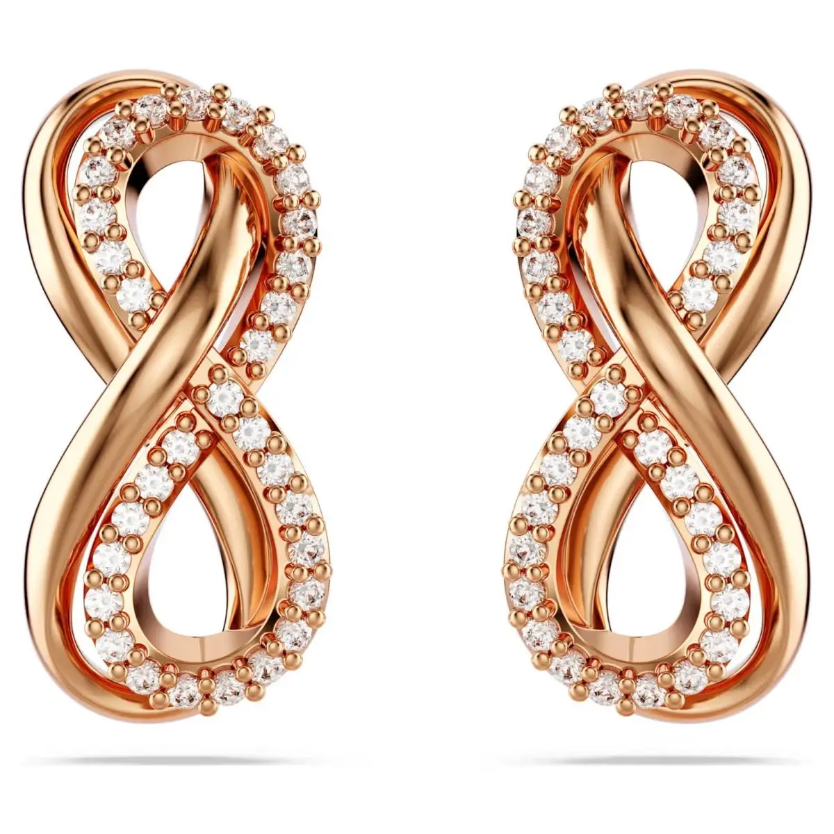 Hyperbola Stud Earrings Infinity White 5684085 / 5687269 by Swarovski