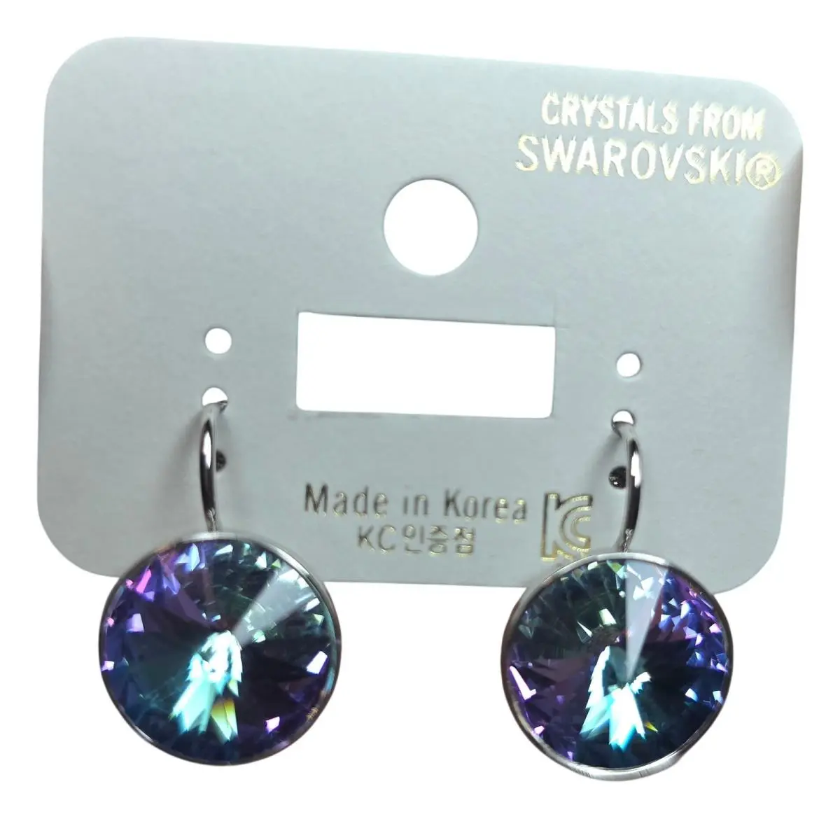 elements Vitraillight Crystalearrings Leverback15mmPlatinum Plated by Swarovski