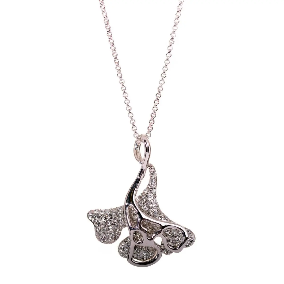 Crystals From  Morning Glory Pendant Necklace Rhodium 7293t by Swarovski
