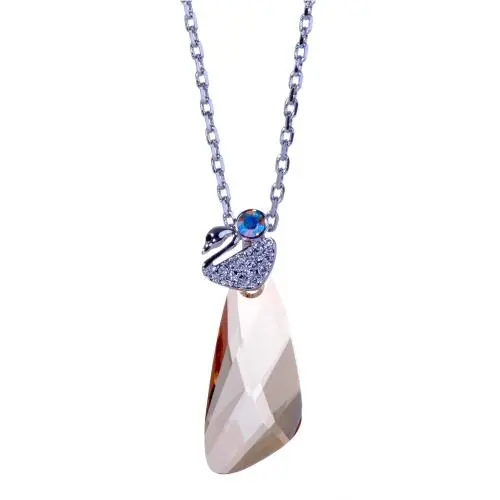 Crystals From  Swan Allegory Pendant Necklace Rhodium 7193t by Swarovski