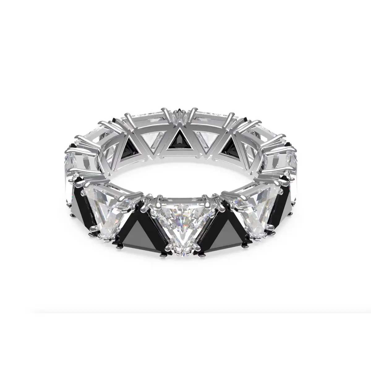 Ortyx Cocktail Ring - -size 6- Triangle Cut Rhodium Plated by Swarovski