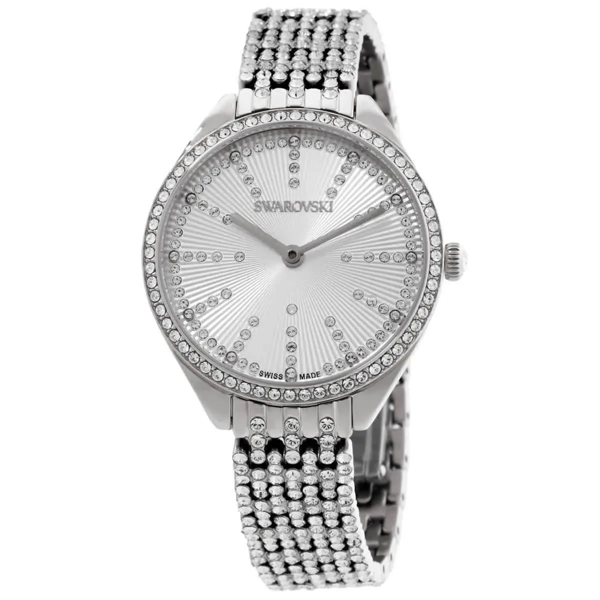 Swarovski Attract Quartz Crystal Silver Dial Ladies Watch 5742479