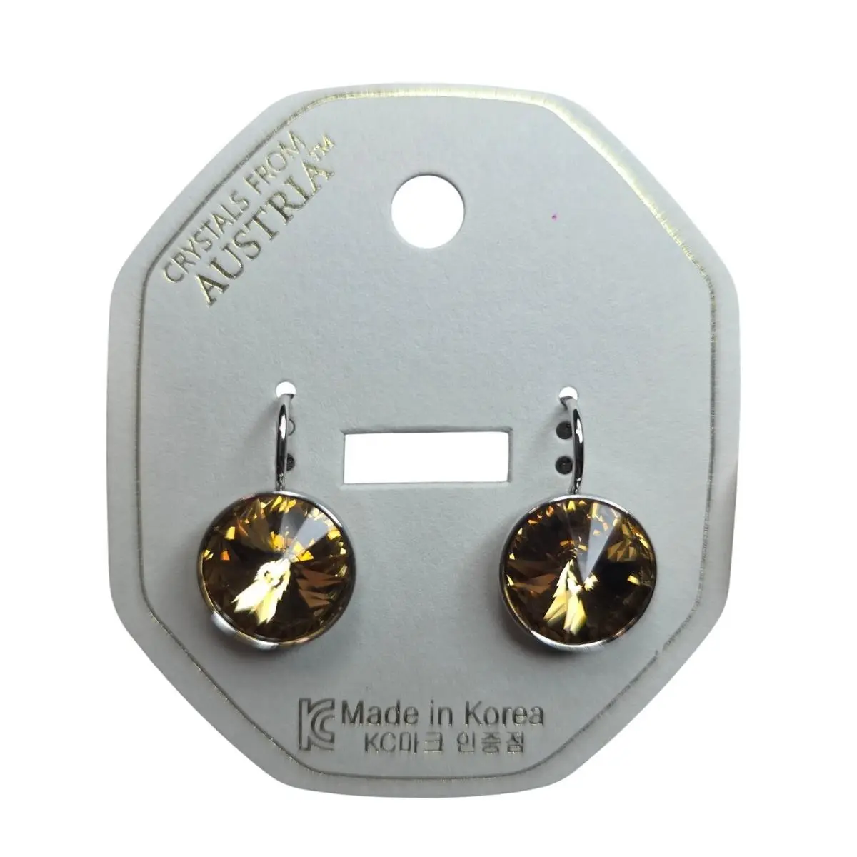 elements Litecolorado Topaz 13mm Austriancrystalleverback Earrings by Swarovski