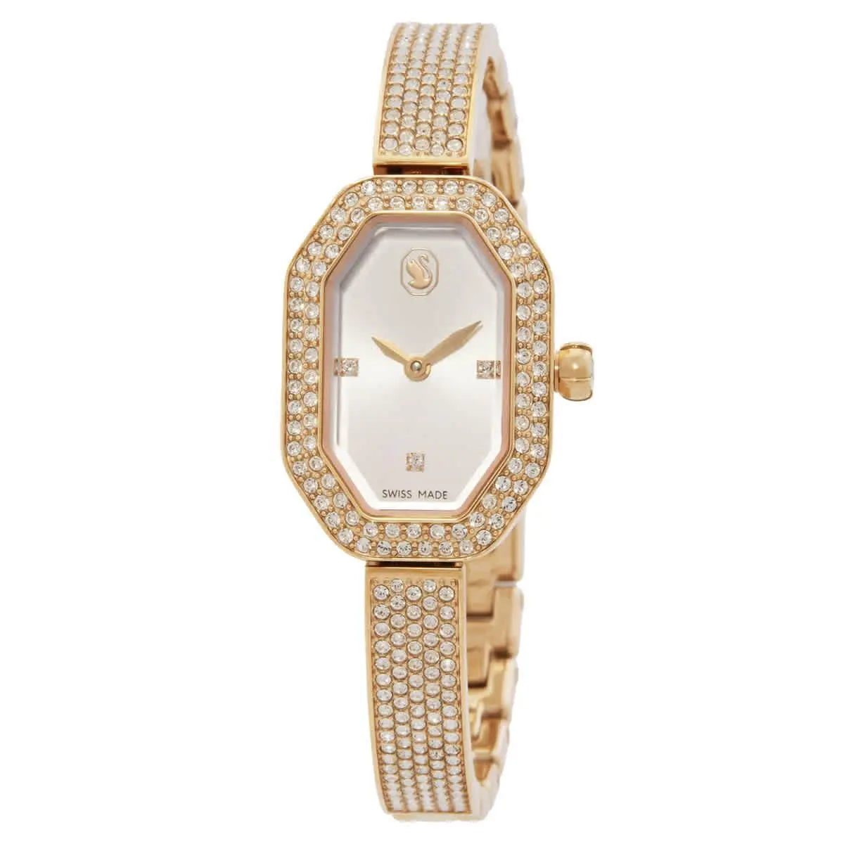 Swarovski Dextera Bangle Quartz White Dial Ladies Watch 5672987