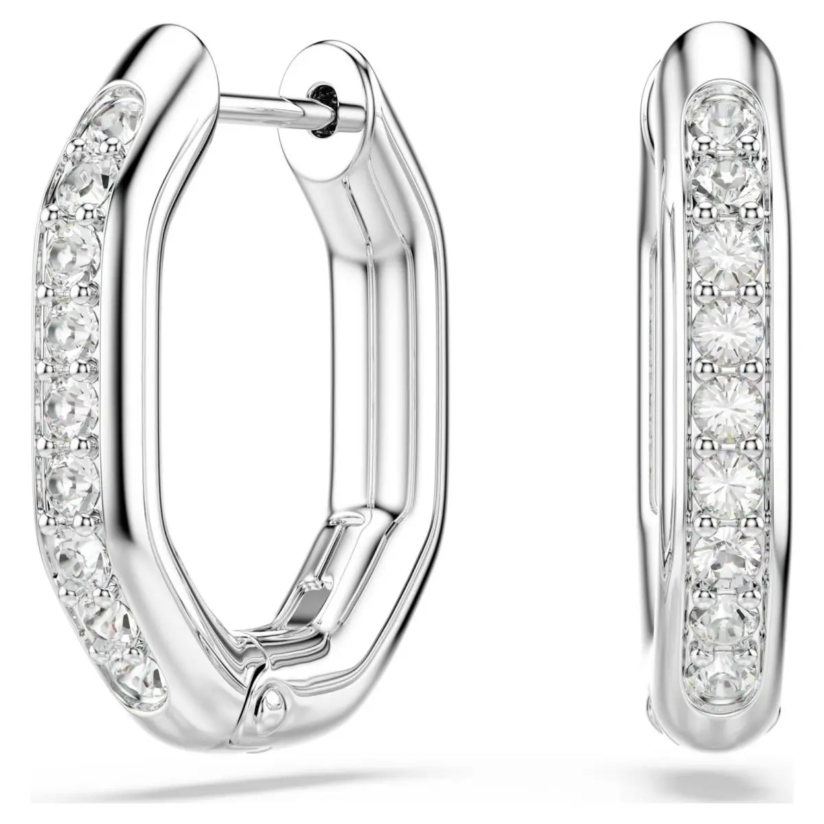 Dextera Hoop Earrings Octagon Shape Round Cut Small 5724585 by Swarovski