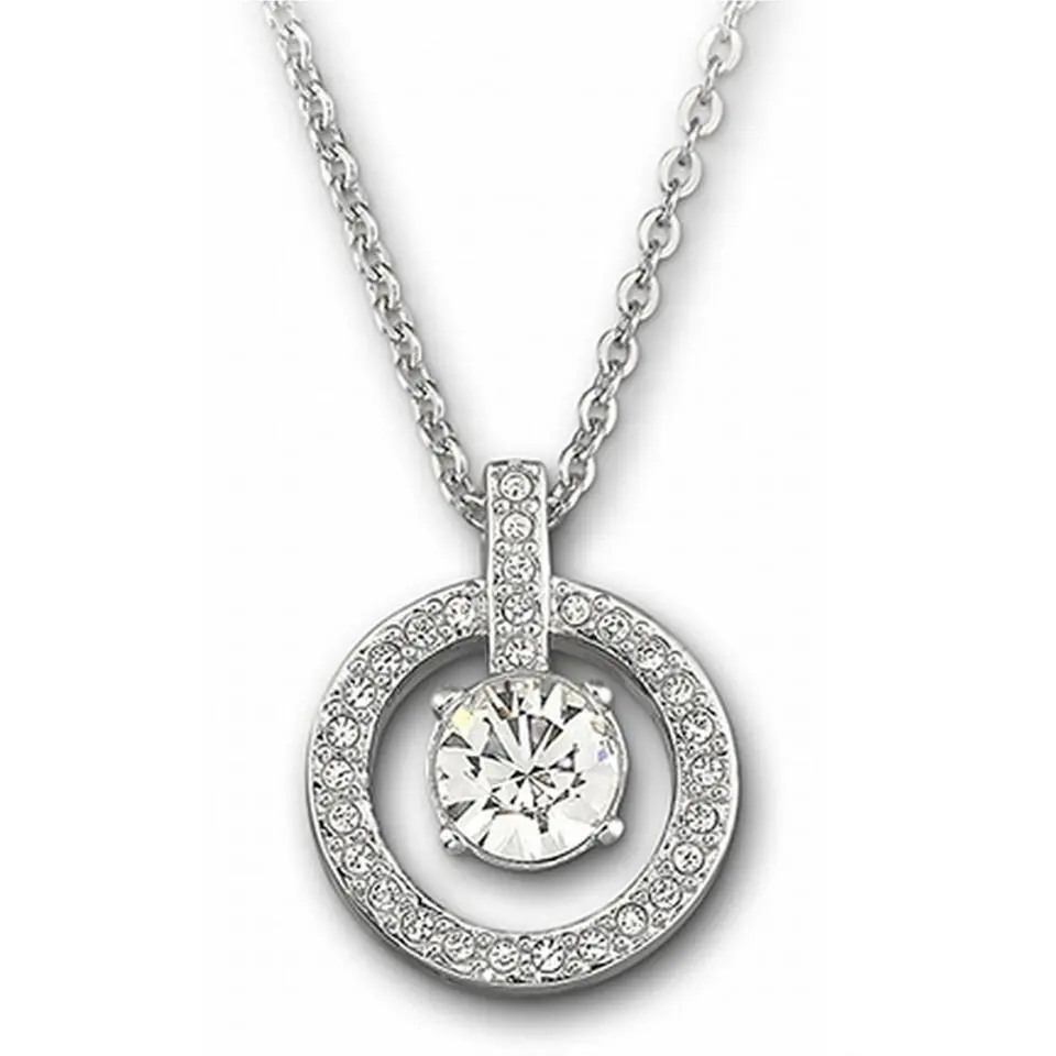 Lavender Pendant with White Crystals in Rhodium Plated - 1039065 by Swarovski