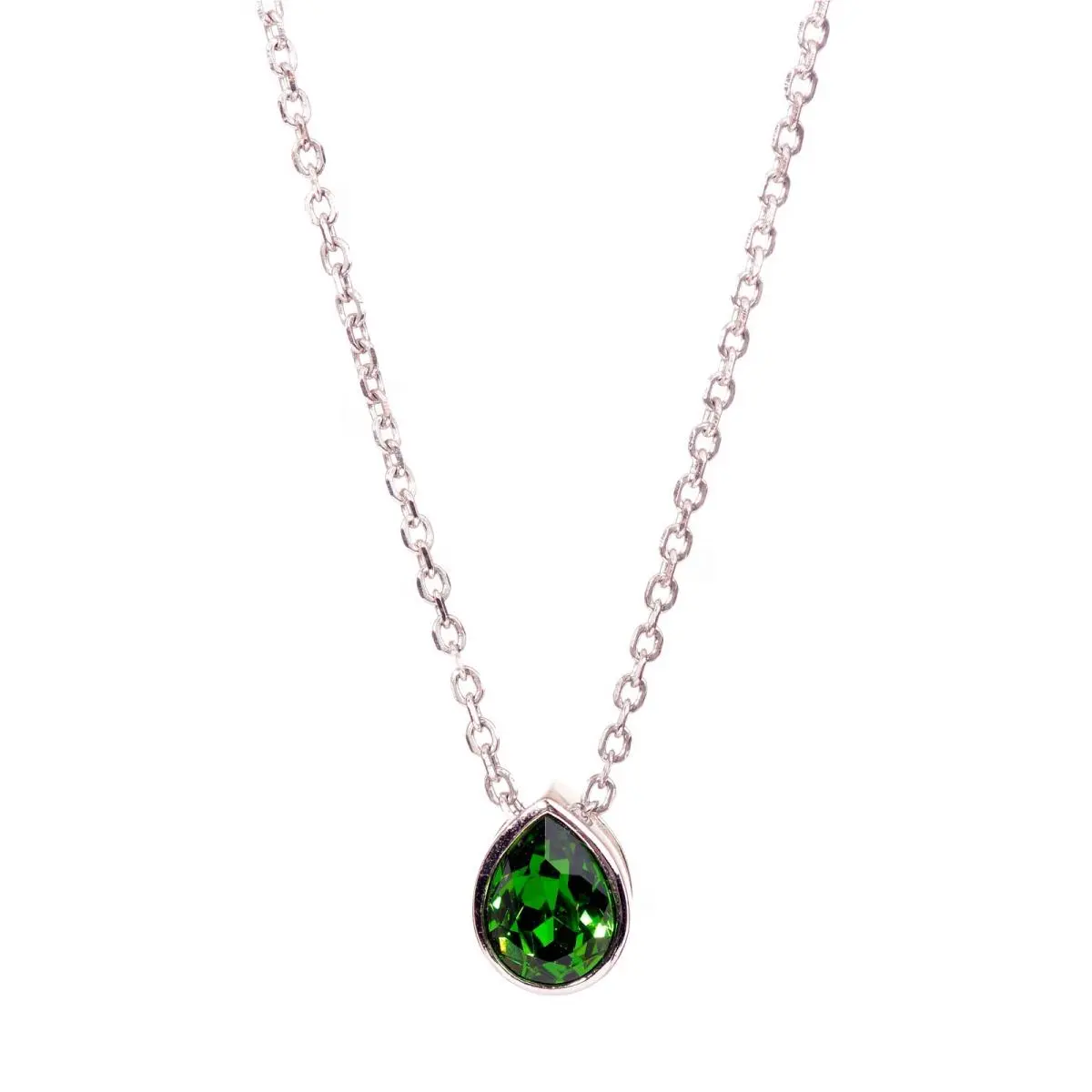 Crystals From  Mini Teardrop Pendant Necklace 925 Sterling Silver 1160i by Swarovski