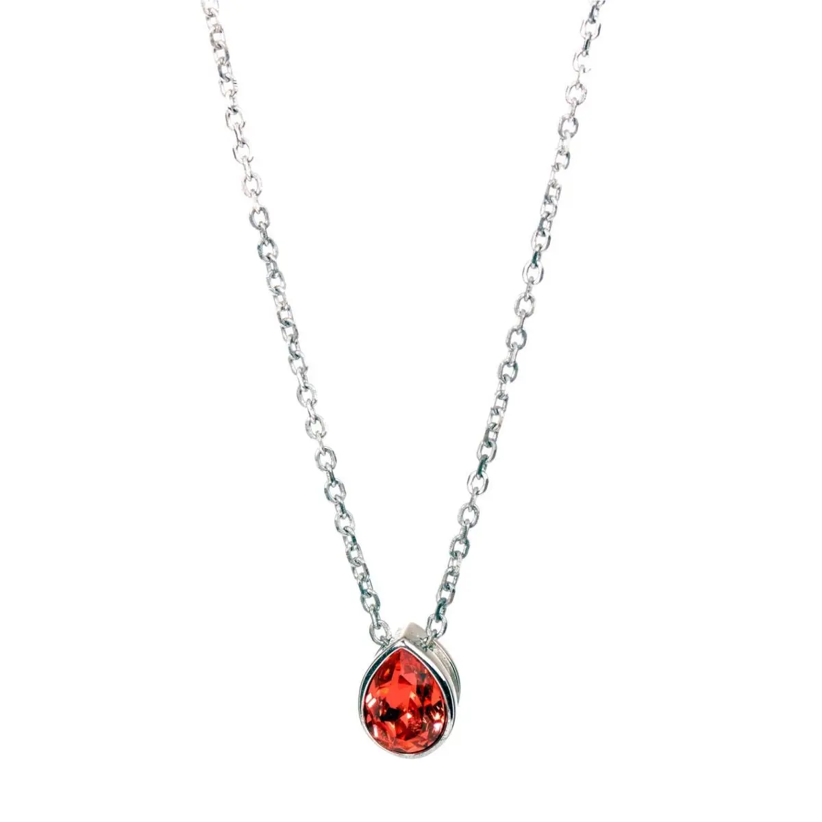Crystals From  Mini Teardrop Pendant Necklace 925 Sterling Silver 1157i by Swarovski