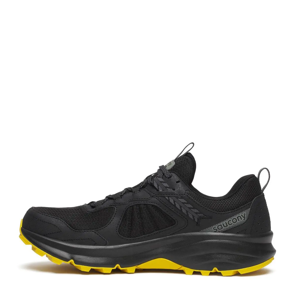 Men`s Saucony Excursion TR17 Gtx Trail Running Shoe S20960-200 Black / Oak Fabr