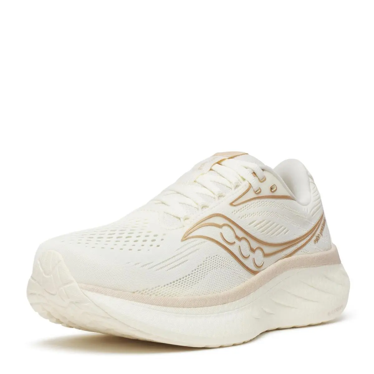 Women`s Saucony Ride 18 Running Shoe S11000-104 Vanilla Fabric-and-synthetic