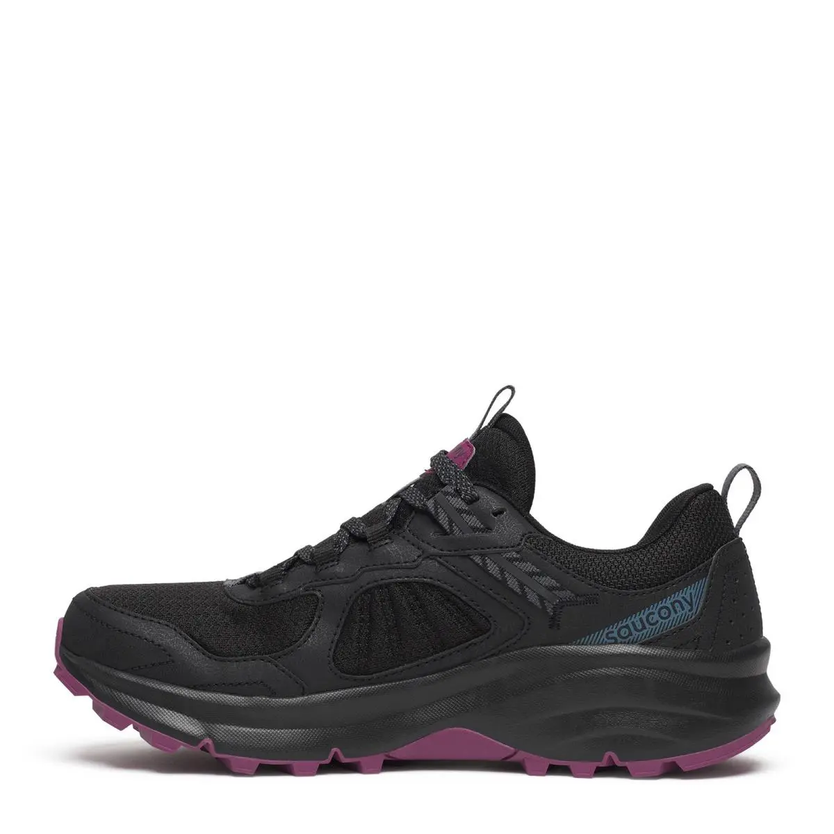 Women`s Saucony Excursion TR17 Gtx Trail Running Shoe S10960-200 Black / Plum F