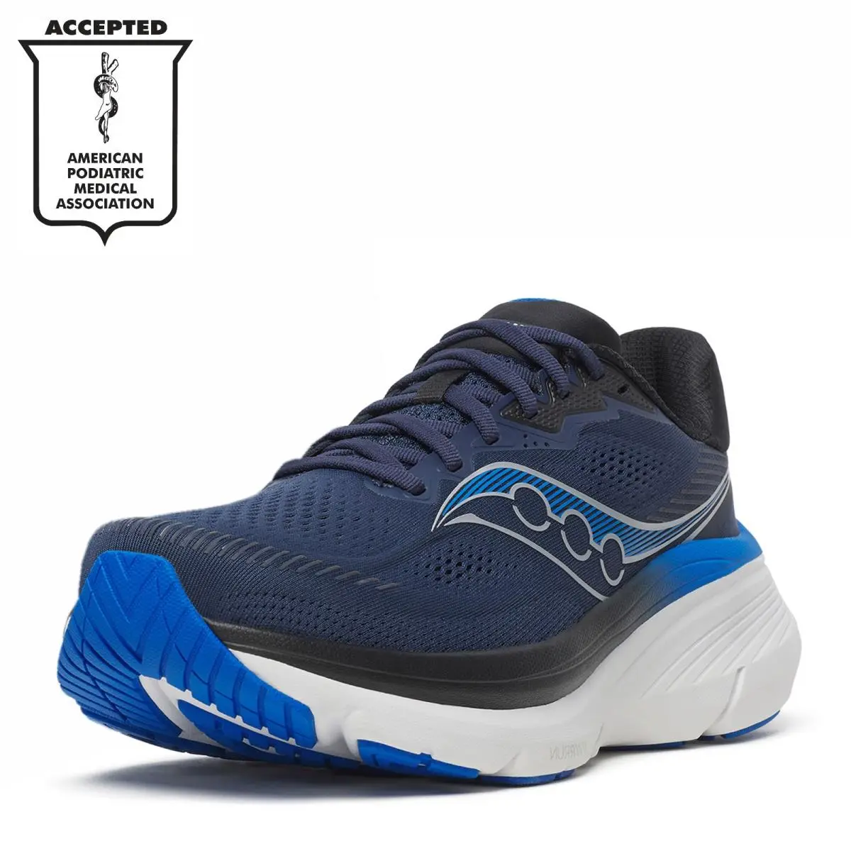 Men`s Saucony Guide 19 Running Shoe S21058-121 Navy / Royal Fabric-and-syntheti
