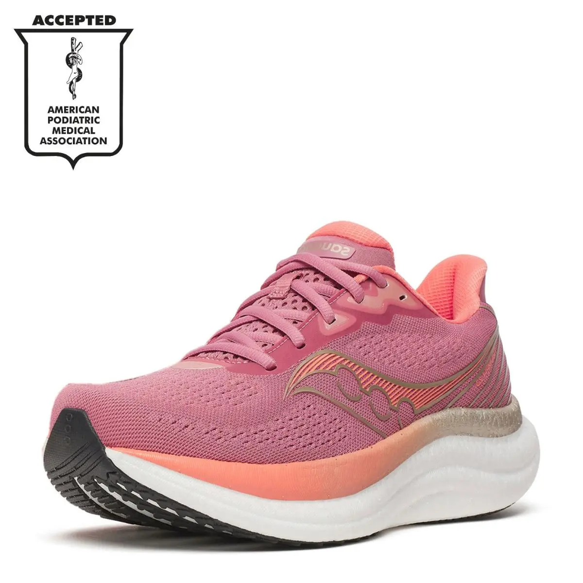 Women`s Saucony Triumph 23 Running Shoe S11023-121 Mauve / Black Fabric-and-syn