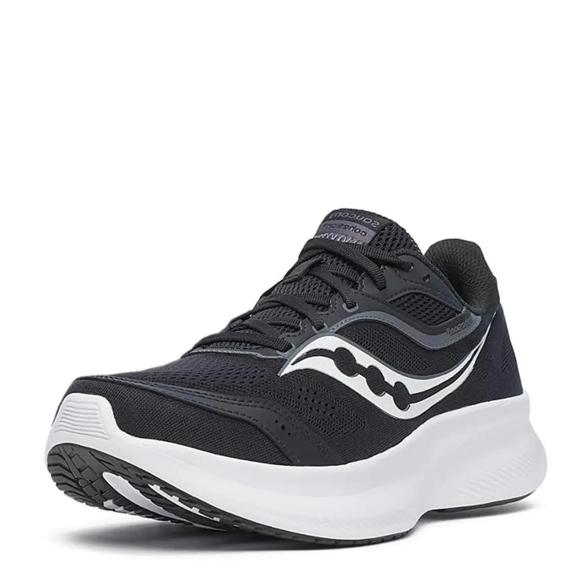 Men`s Saucony Cohesion 18 Running Shoe - Wide Width S21035-210 Black Fabric-and