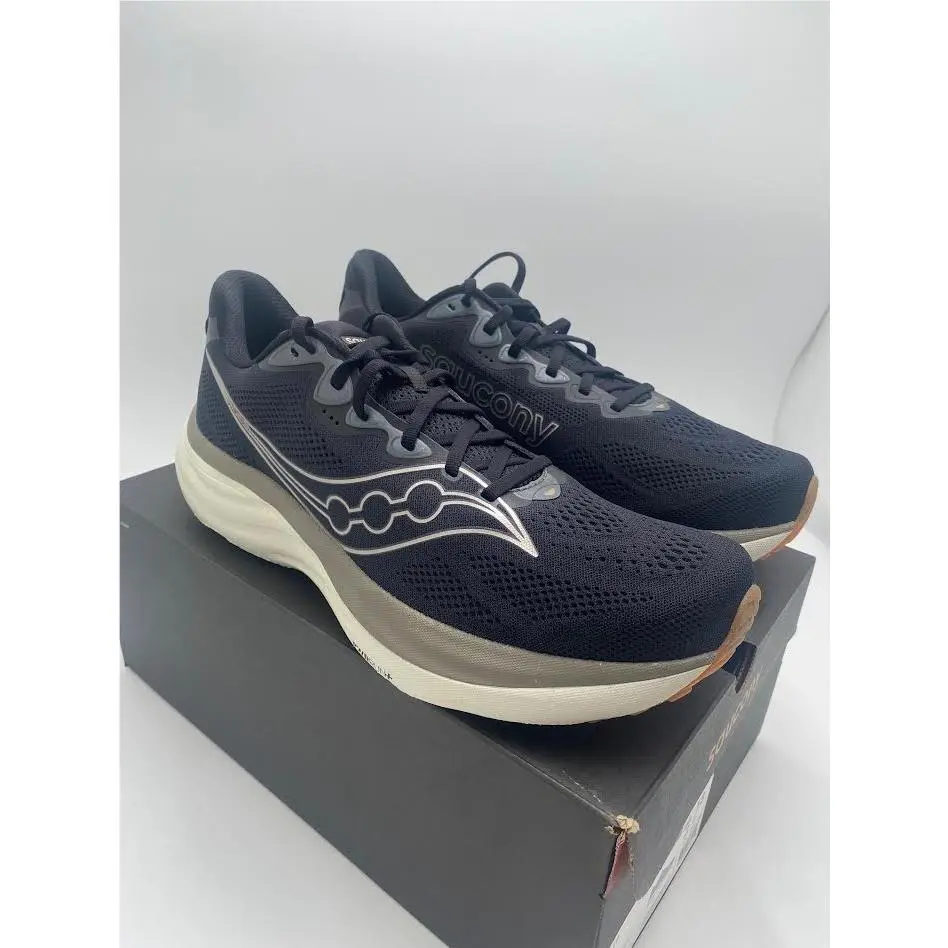 Saucony Men`s Ride 19 Neutral Running Shoes Black Size 13