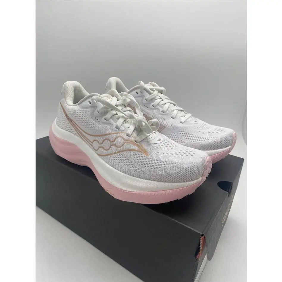Saucony Ride 19 Women`s 7 White Pink Running Shoes