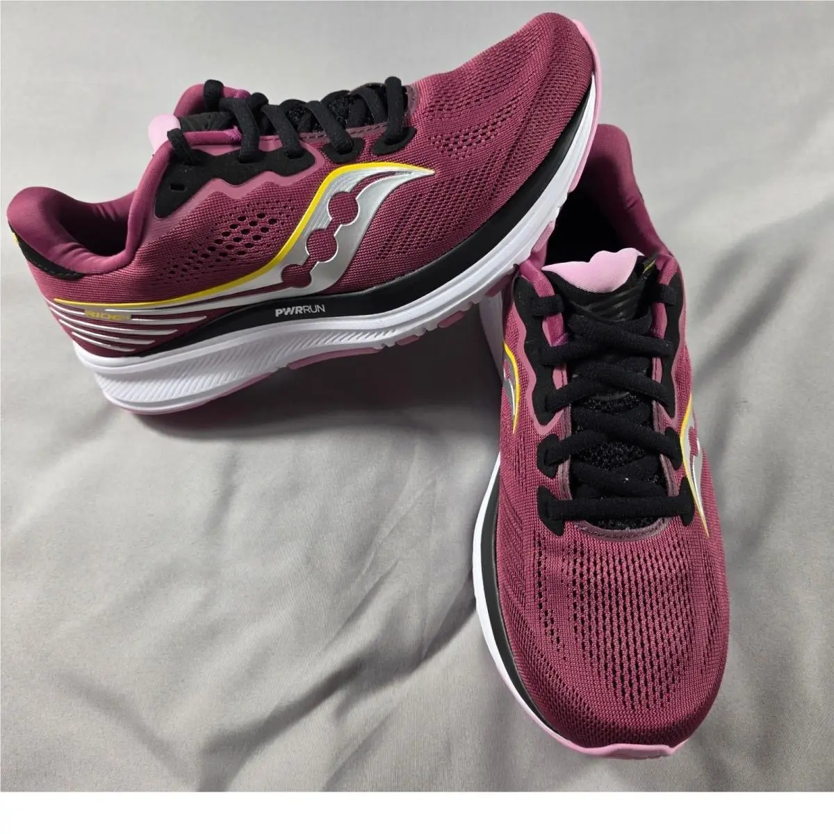 Saucony Ride 14 Running Shoes Women 8.5 Violet Quartz Vizigold S10650-18