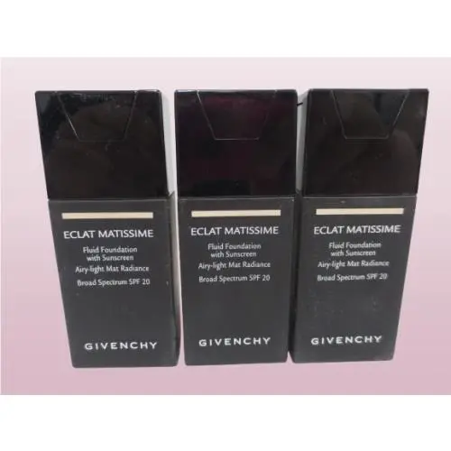 Givenchy Eclat Matissime Fluid Foundation with Sunscreen SPF20 1 OZ Lot OF 3