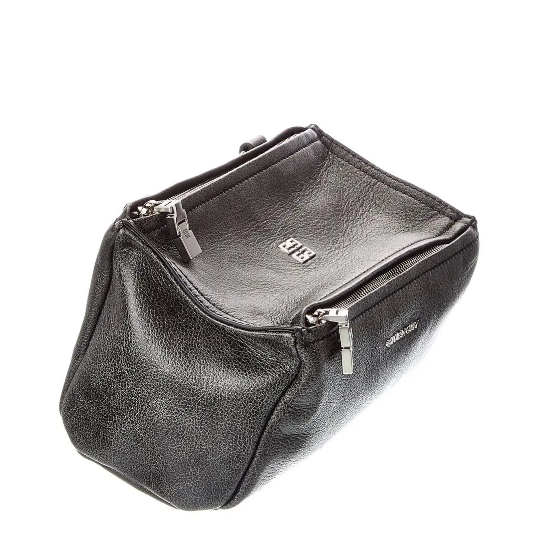 Pandora Mini Leather Shoulder Bag Women`s Black by Givenchy