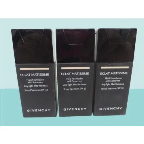 Givenchy Eclat Matissime Fluid Foundation with Sunscreen SPF20 1 OZ Lot OF 3