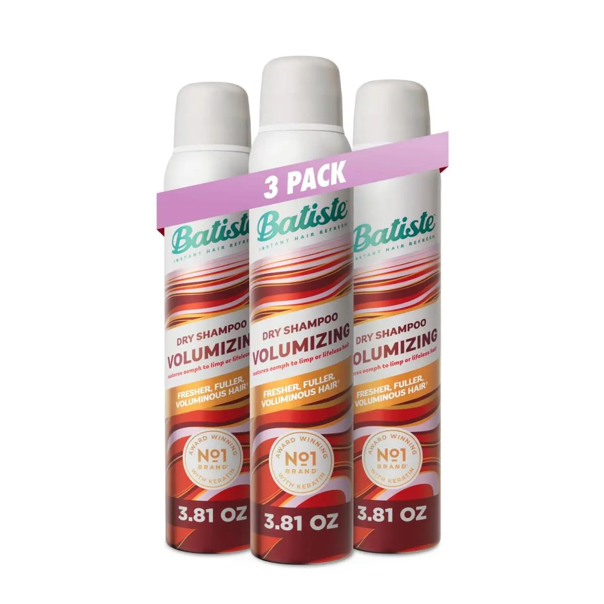 Batiste Volumizing Dry Shampoo For Added Body and Texture 3.81 Oz 3Pack