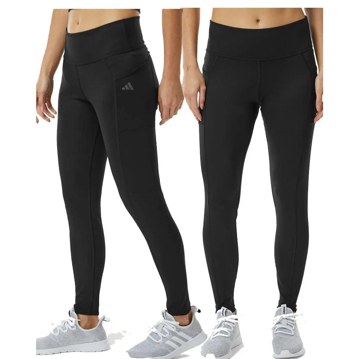 Adidas clothing - Black, Leggings: Black 3