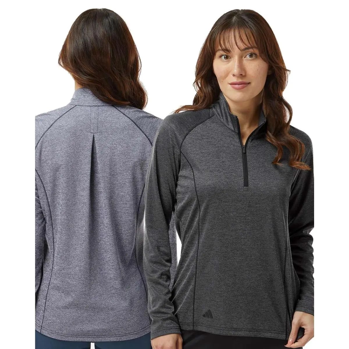 Adidas clothing - Black, Grey, Navy, Zip Pullover: Black Melange 9