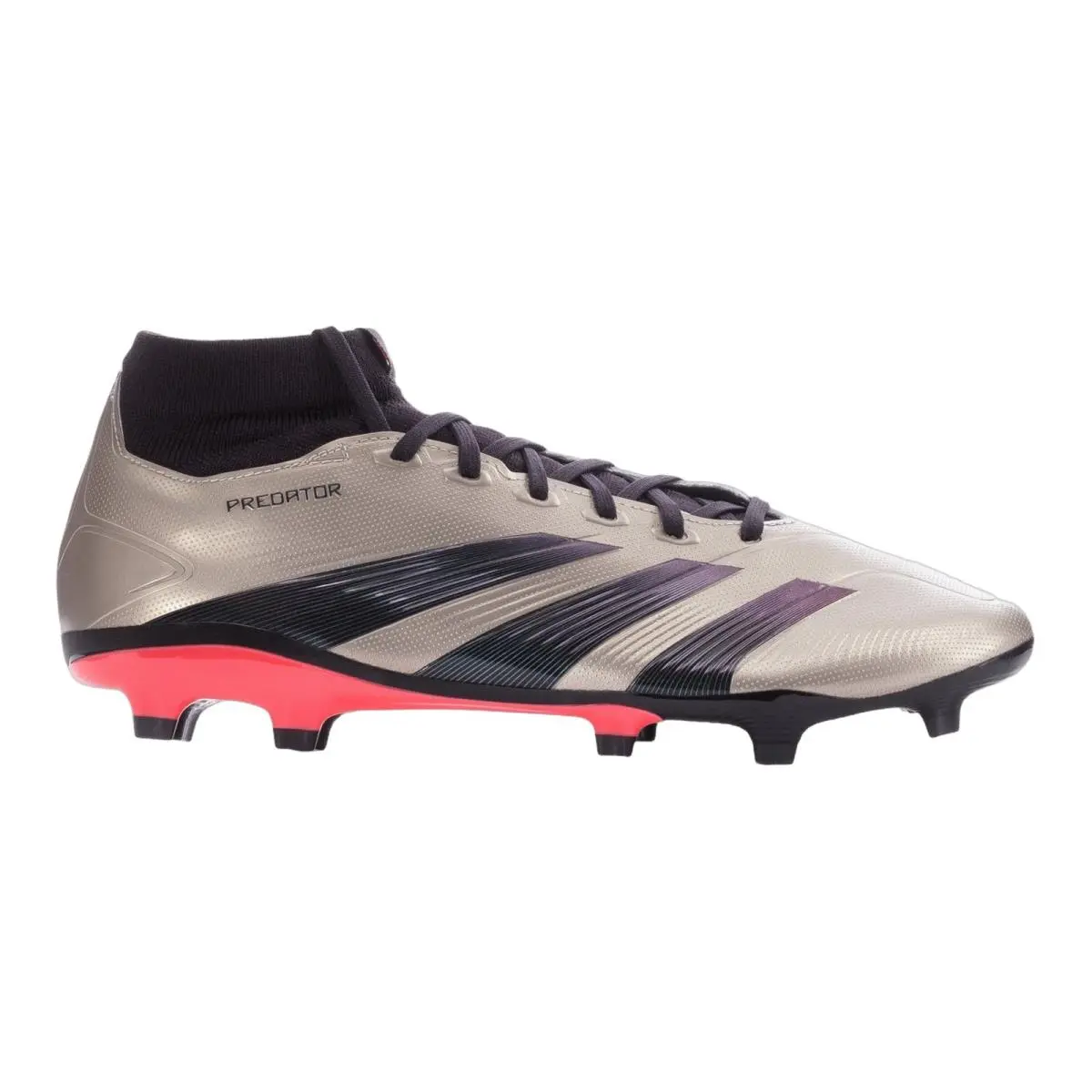 Adidas Predator League Mid Sock FG Men 8-14 Lace Up Shoe Platin Met IF6340