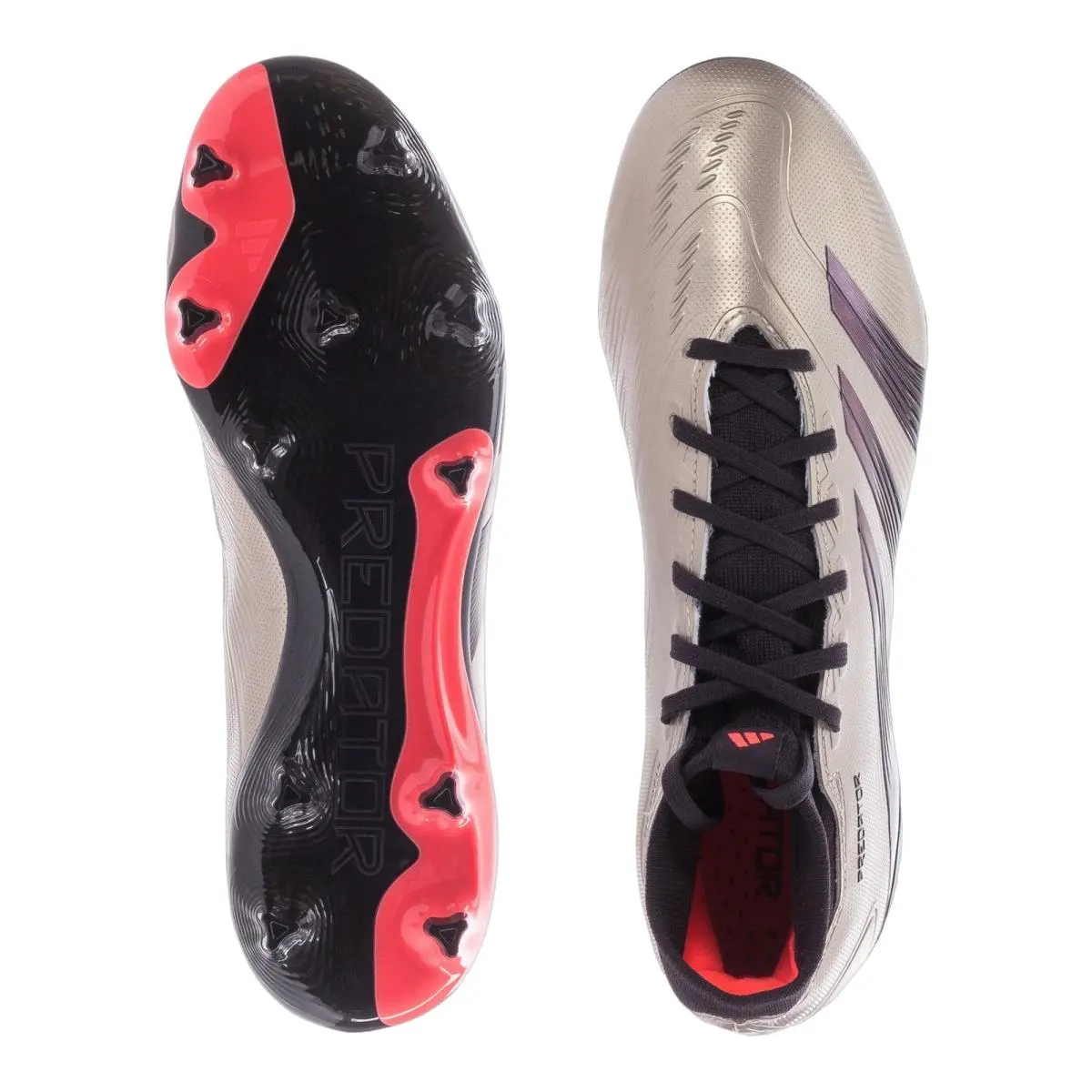 Adidas shoes - Predator League Mid Sock Fg - IF6340 - Platin Met/Aurora Black/Turbo 2