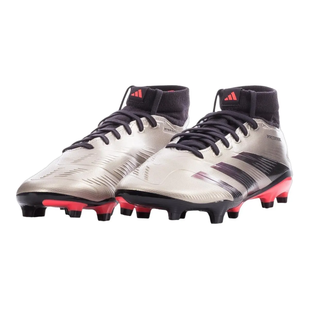 Adidas shoes - Predator League Mid Sock Fg - IF6340 - Platin Met/Aurora Black/Turbo 7