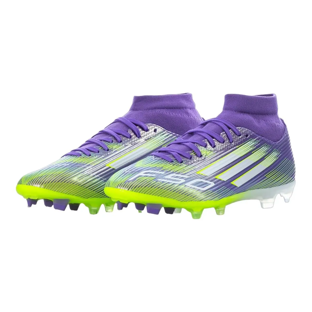 Adidas shoes - ADIDAS F50 League Mid FGxMG - Purple Rush/White/Lucid White/Lucid Lemon 8