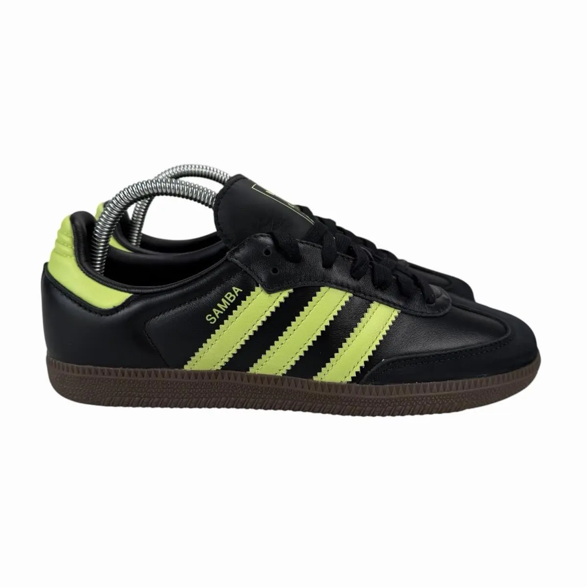 Adidas Samba OG Black Pulse Lime Gum Shoes JS1387 Women`s Sizes 6 - 10