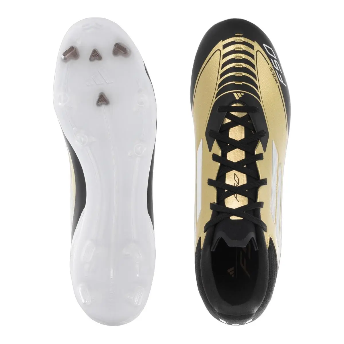 Adidas shoes - ADIDAS F50 League Low FG Messi - Gold/White/Black 7