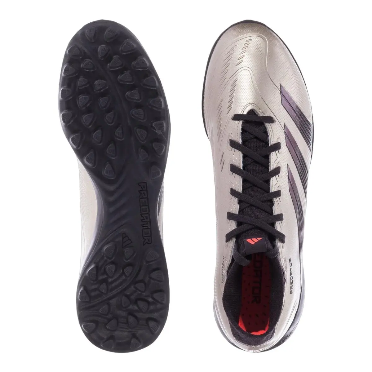 Adidas shoes - Predator League Mid Sock Tf - IF6388 - Platin Met/Aurora Black/Turbo 2