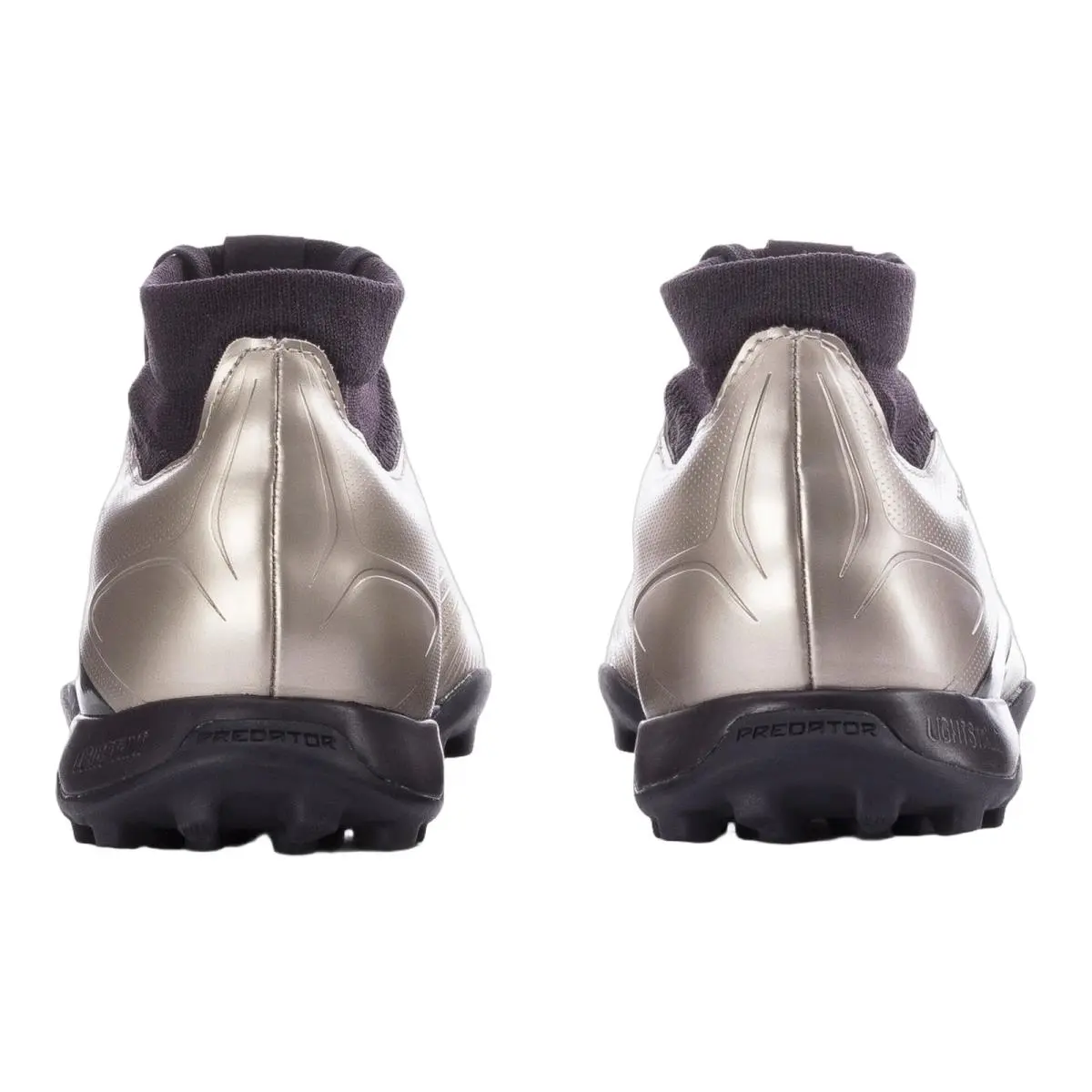 Adidas shoes - Predator League Mid Sock Tf - IF6388 - Platin Met/Aurora Black/Turbo 9