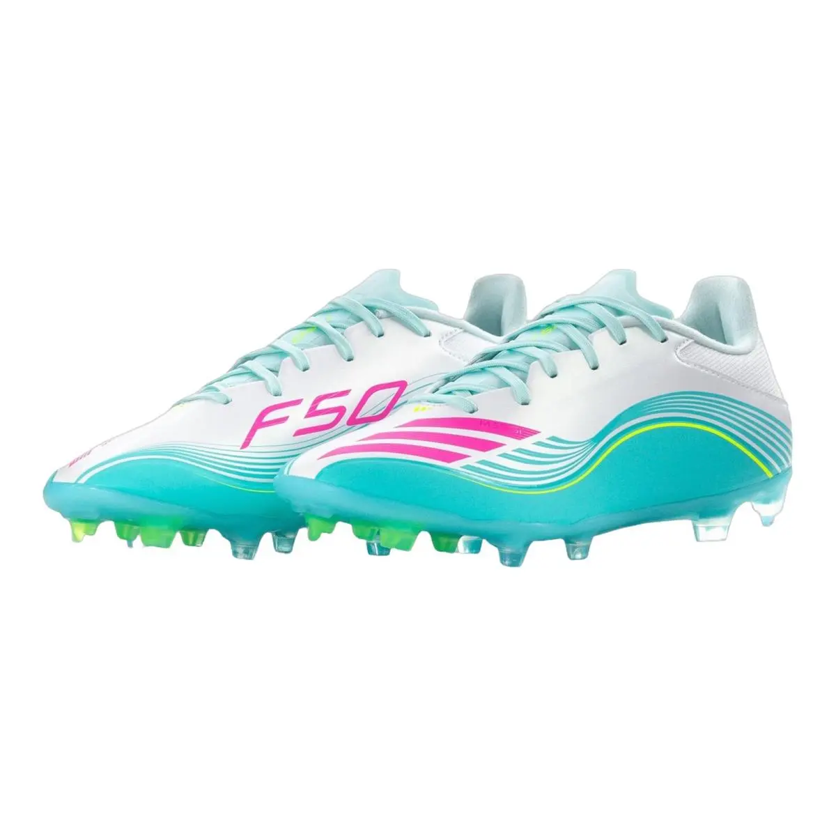 Adidas shoes - F50 League Low Fg Messi - JQ0954 - Cloud White/Lucid Pink/Flash Aqua 0