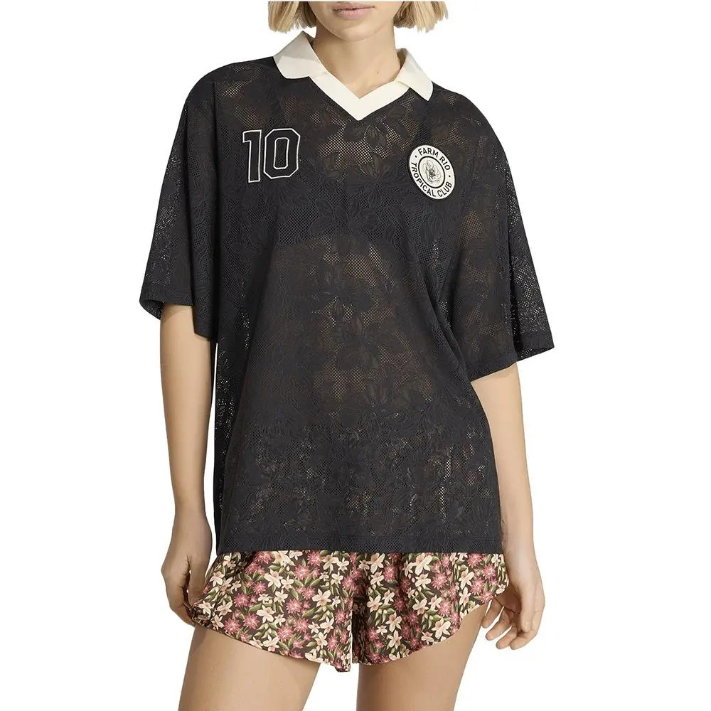 Adidas clothing - adidas  X Farm Rio Premium Jersey - SB1158-KR0238 - Black 6