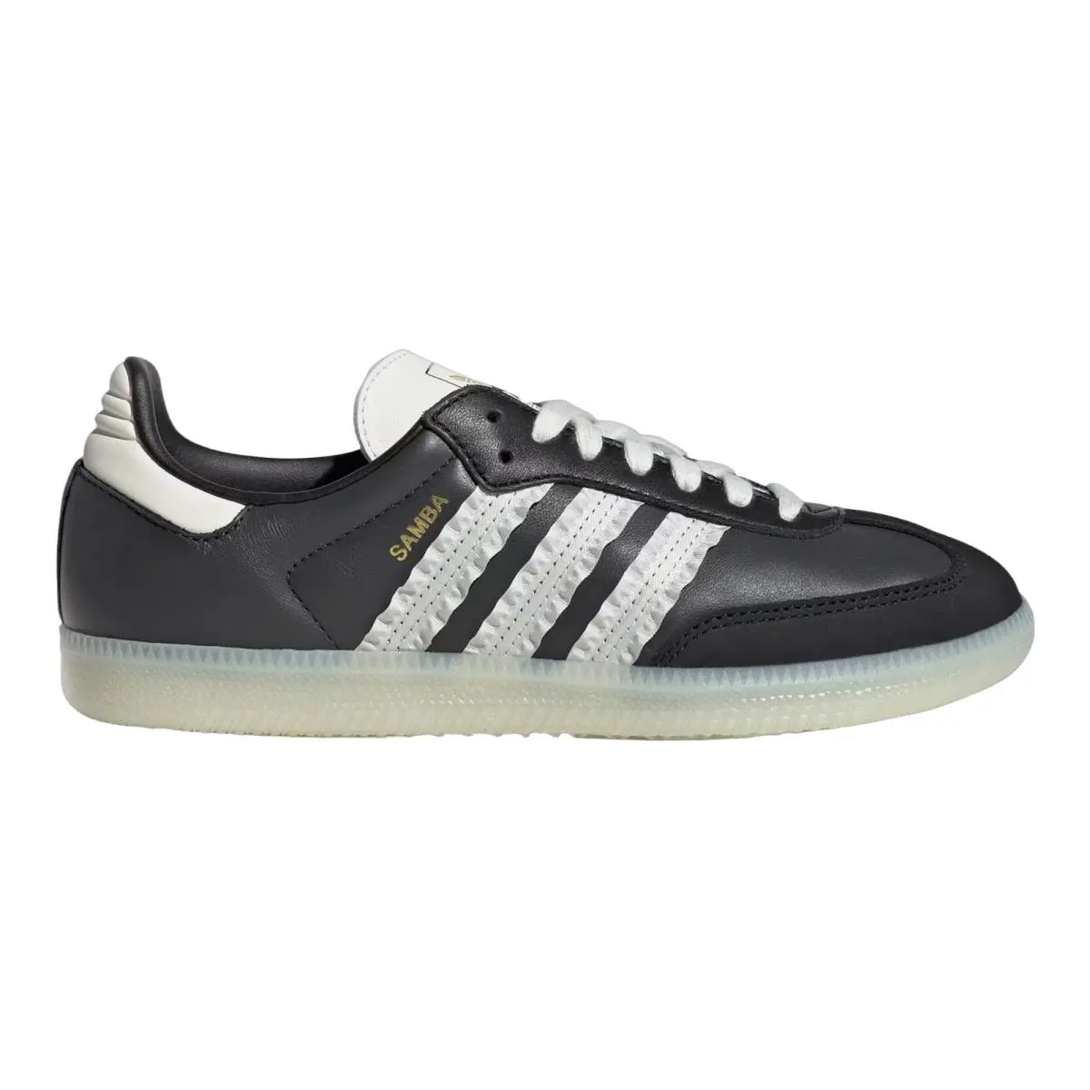 Adidas Samba OG Ruffled 3 Stripes Women 5-11 Lace Up Shoe Carbon Off JR8831