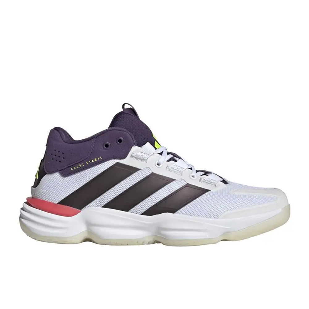 Adidas Court Stabil Indoor Mens White Sneakers Athletic Shoes JH5163