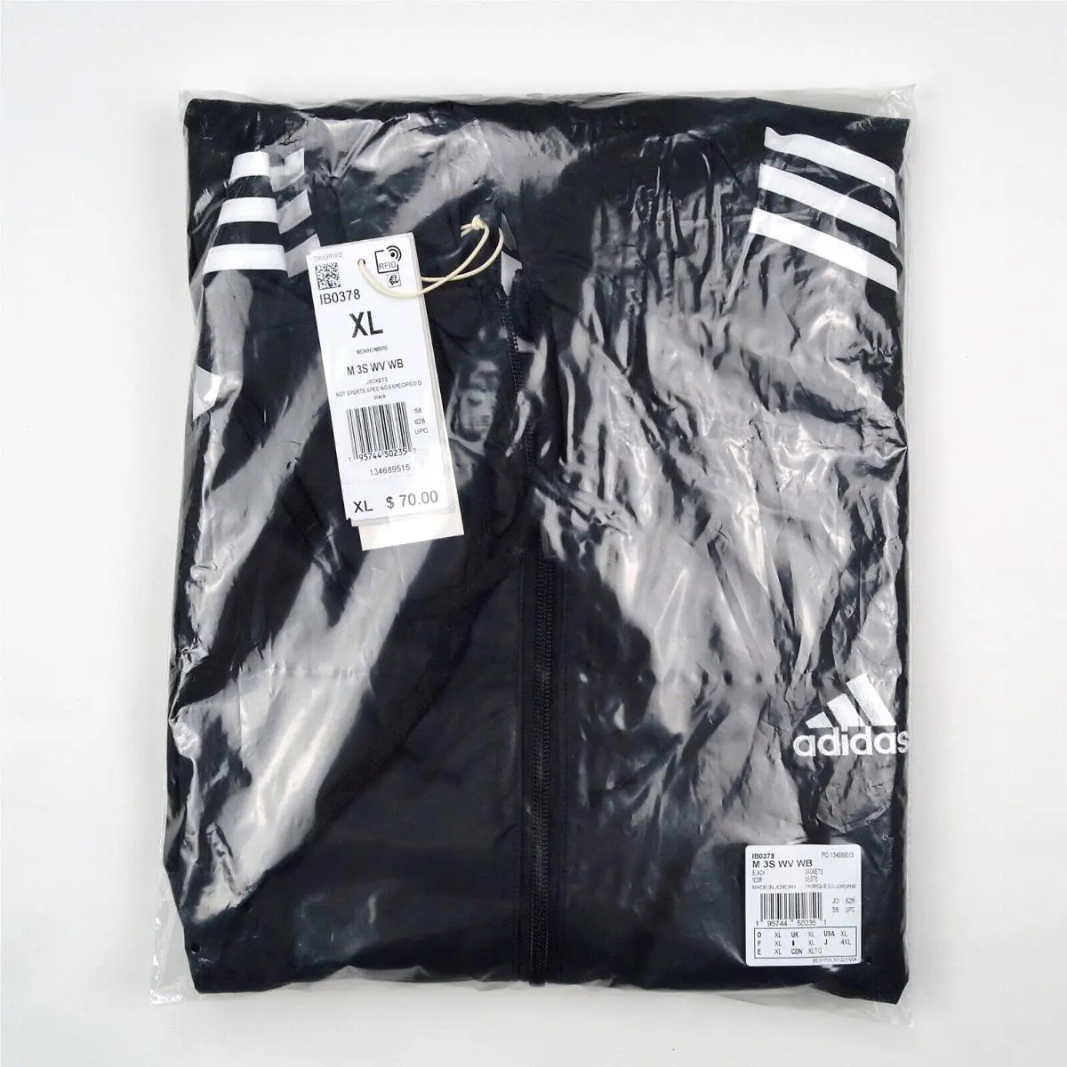 Adidas clothing - Adidas Woven 3-Stripes Windbreaker - Woven Windbreaker - IB0378 - Black 3