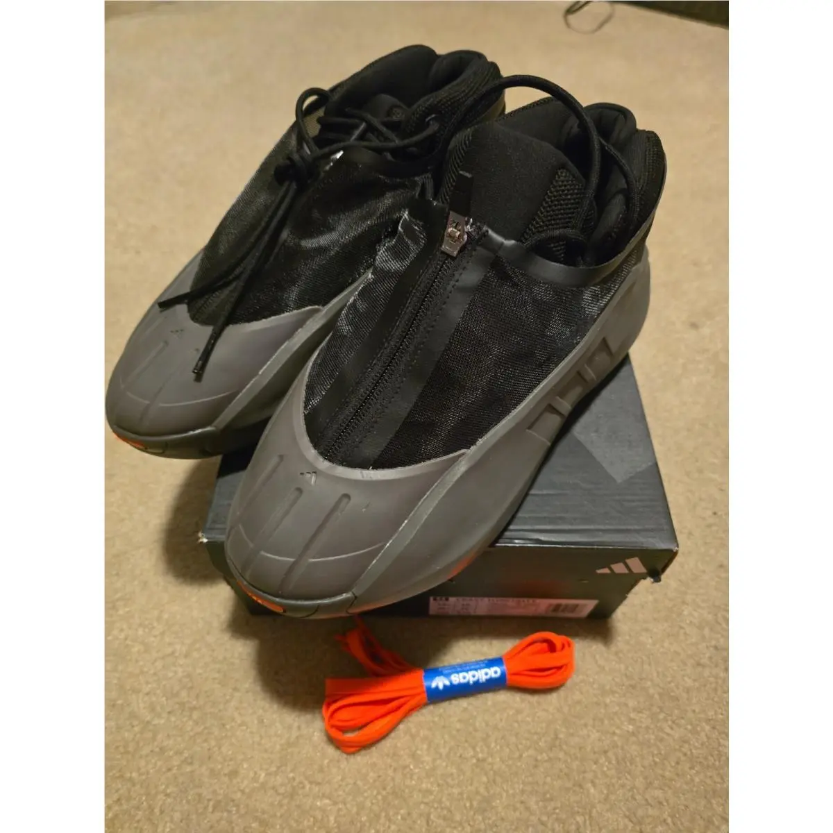 Adidas Crazy Iiinfinity Charcoal Basketball Shoes IG6156 Men Size 10.5 - Charcoal