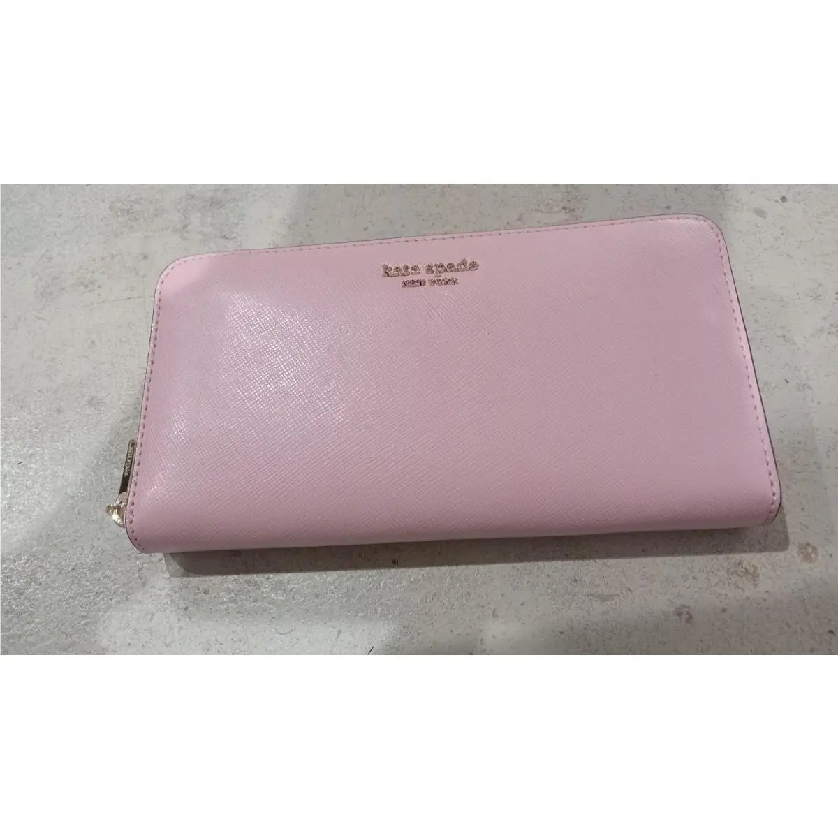 Kate Spade Rosy Cheeks Spence Large Continental Zip Around Wallet Pink Gold