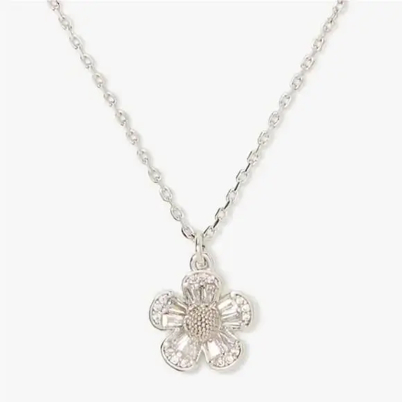 Fleurette Pendant in Silver by Kate Spade