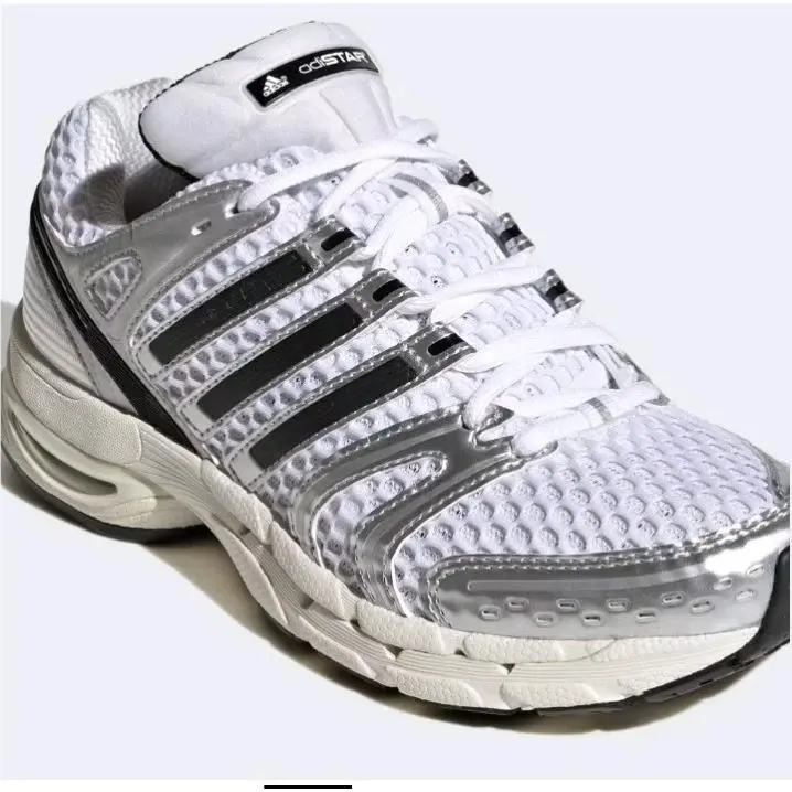 Mens Adidas Adistar Control 5 Silver Metallic Running Shoes KI6121 Sz 9.5