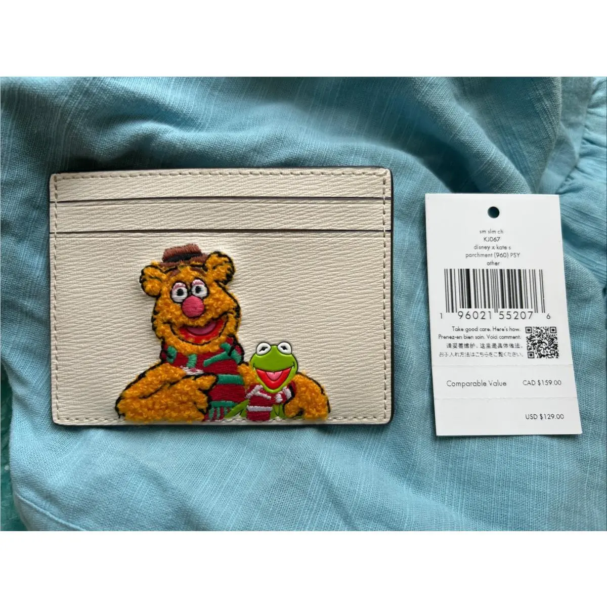 Kate Spade 2024 Holiday Disney Muppets Fozzie Bear/kermit SM Cardholdr